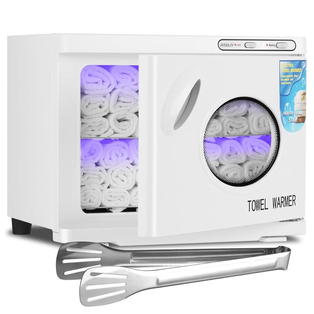 Aquecedor de Toalha Elétrico para Barbearia 23L com Janela Transparente, 110V, JXSDLIY, Branco