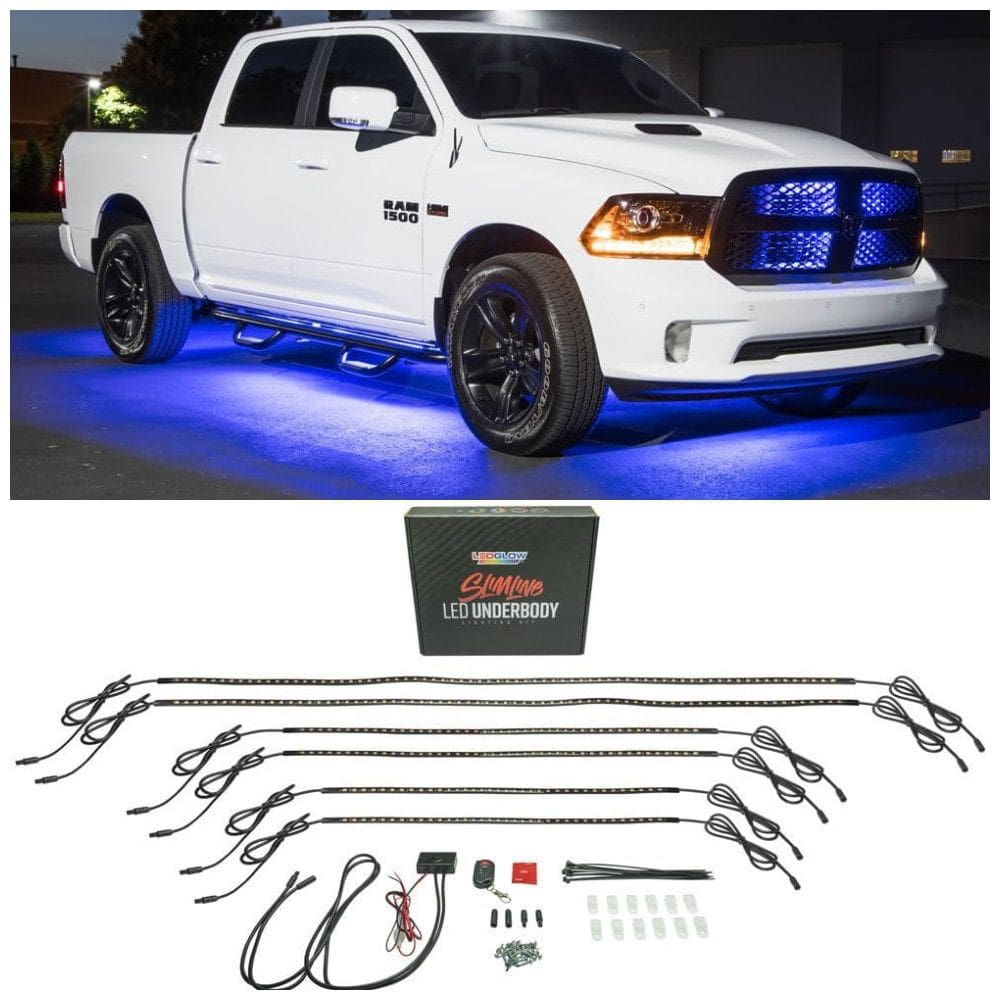 Luz LED Automotiva Decorativa Interna Externa 6 Peças à Prova Dágua Cor, LEDGLOW 8542101605, Azul