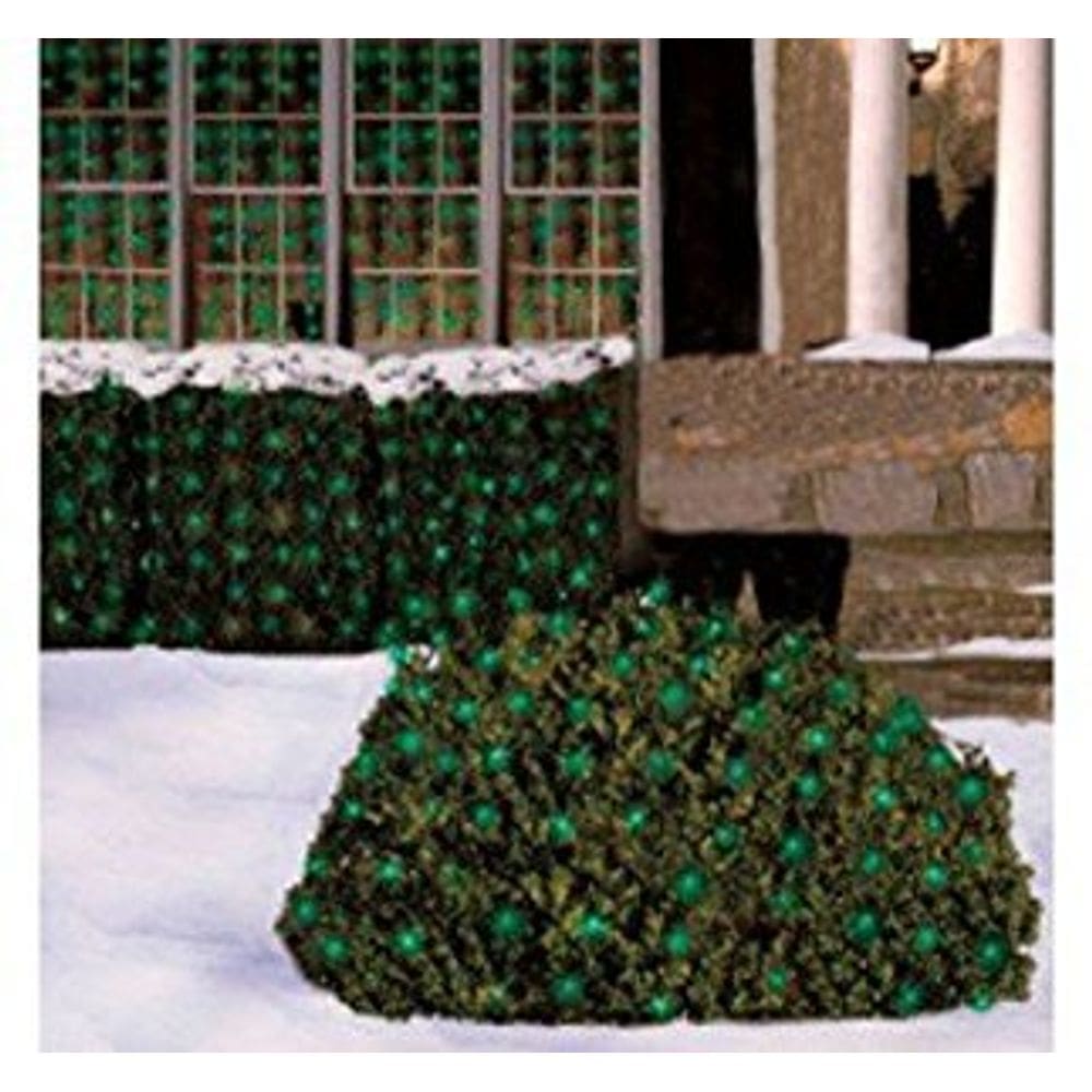 Conjunto de luzes de rede: lâmpadas verdes, LED, 122x183 cm, interior e exterior