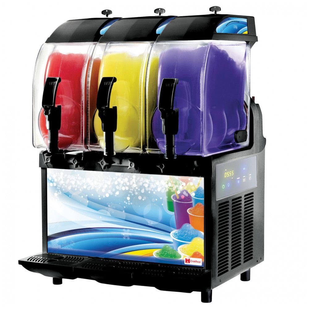 Máquina de Bebidas Congeladas de Granita de 3,5 Litros Triplo Crathco IPRO 3E LIGHT PANEL 1206007 com Controle Eletrônico e Painel de Luz