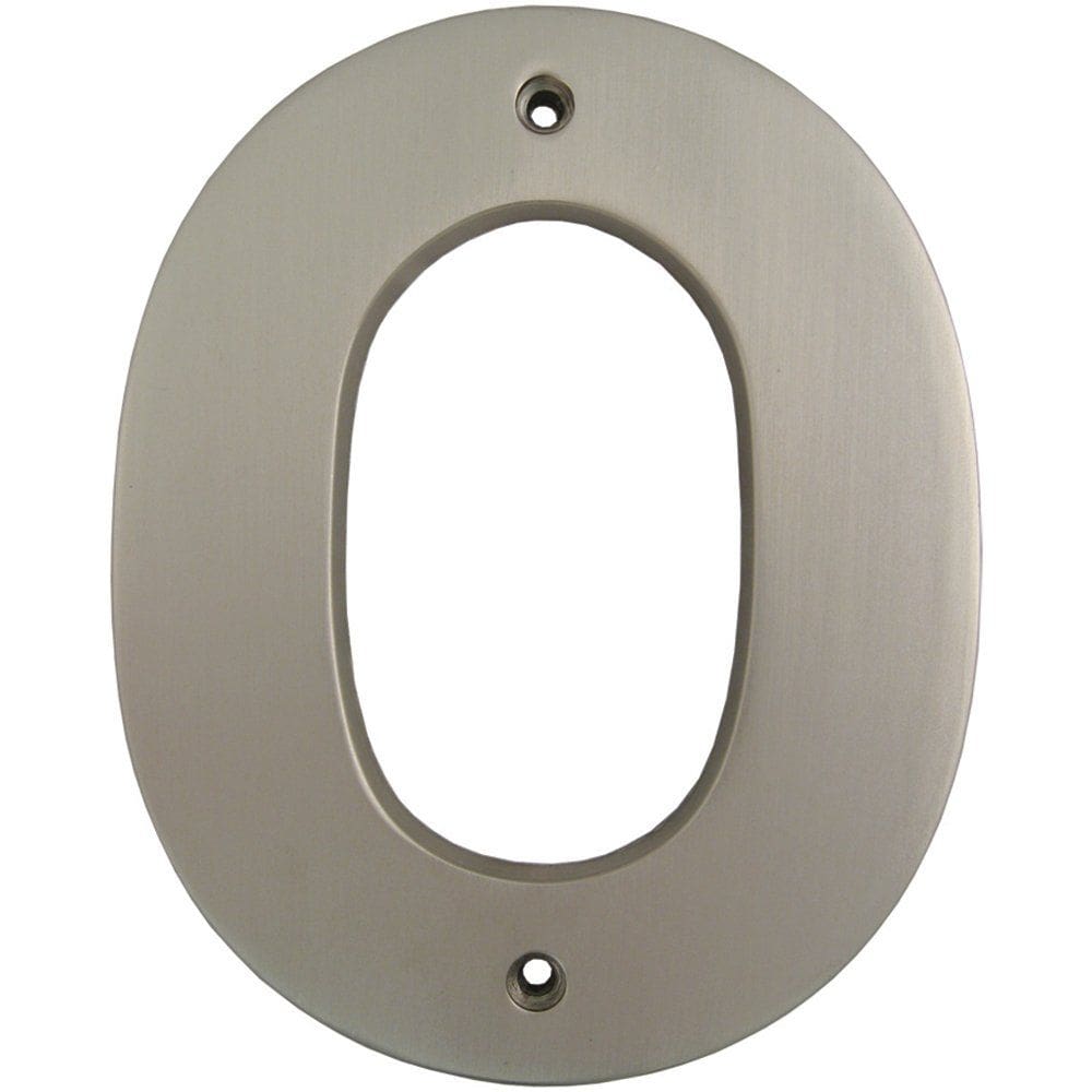 Casa número 0 Stone Harbor Hardware, níquel acetinado, 13 cm