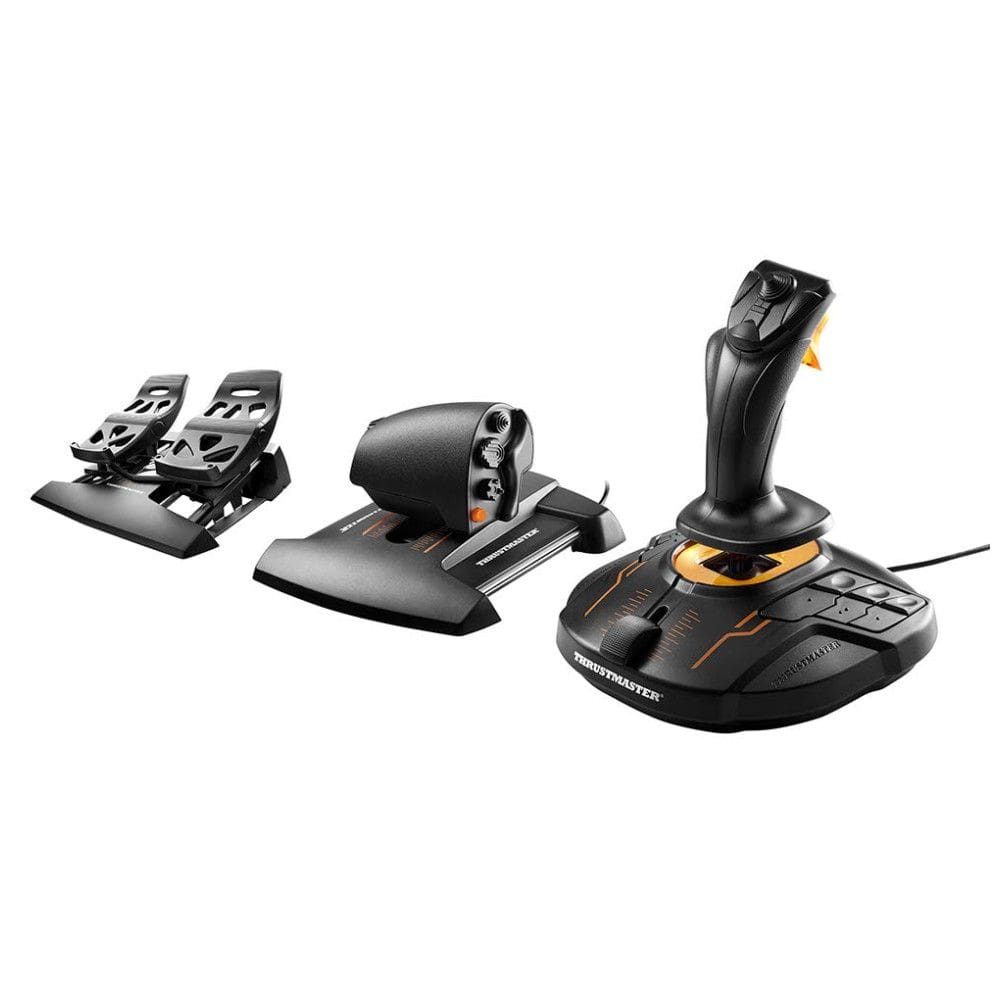 T.16000M FCS FLIGHT Joystick, manete de potência e pedais de leme de direção para PC, THRUSTMASTER 2960782, Preto