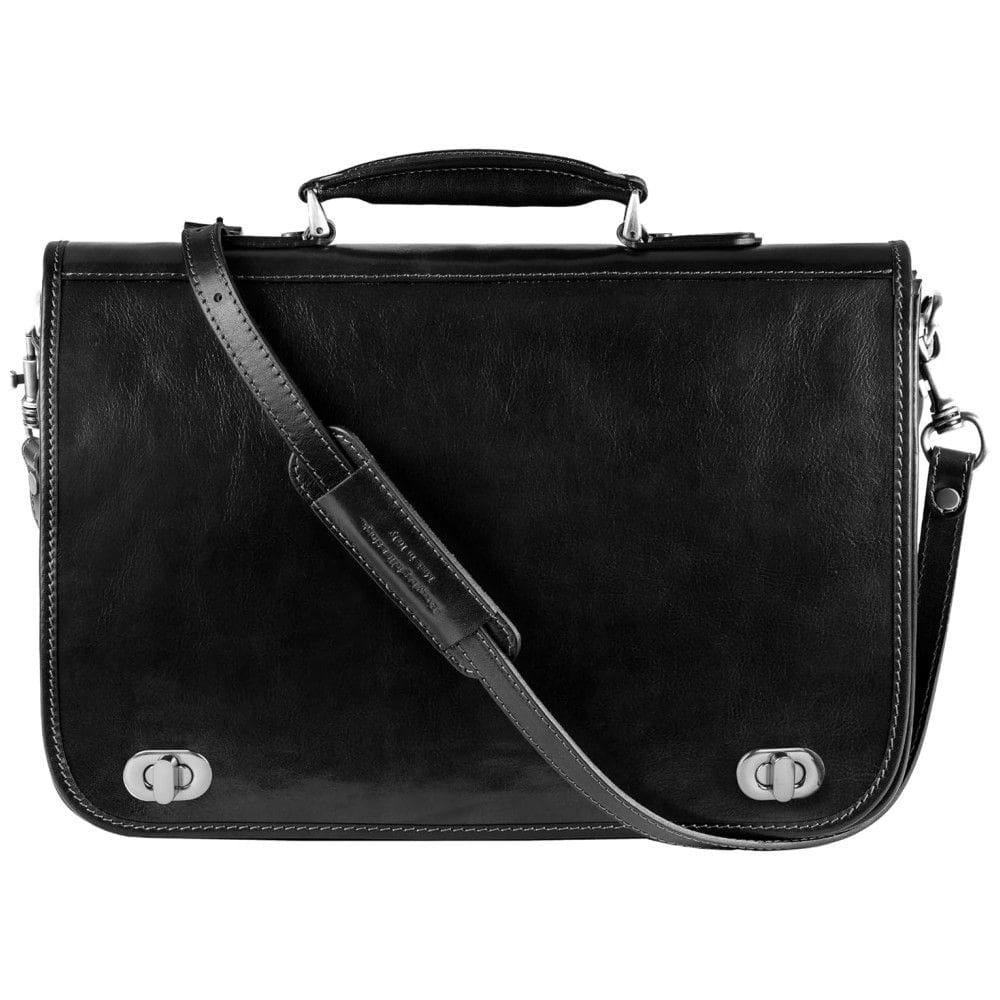 Bolsa, Pasta de Couro para Laptop, TIME RESISTANCE 5205401, Preto