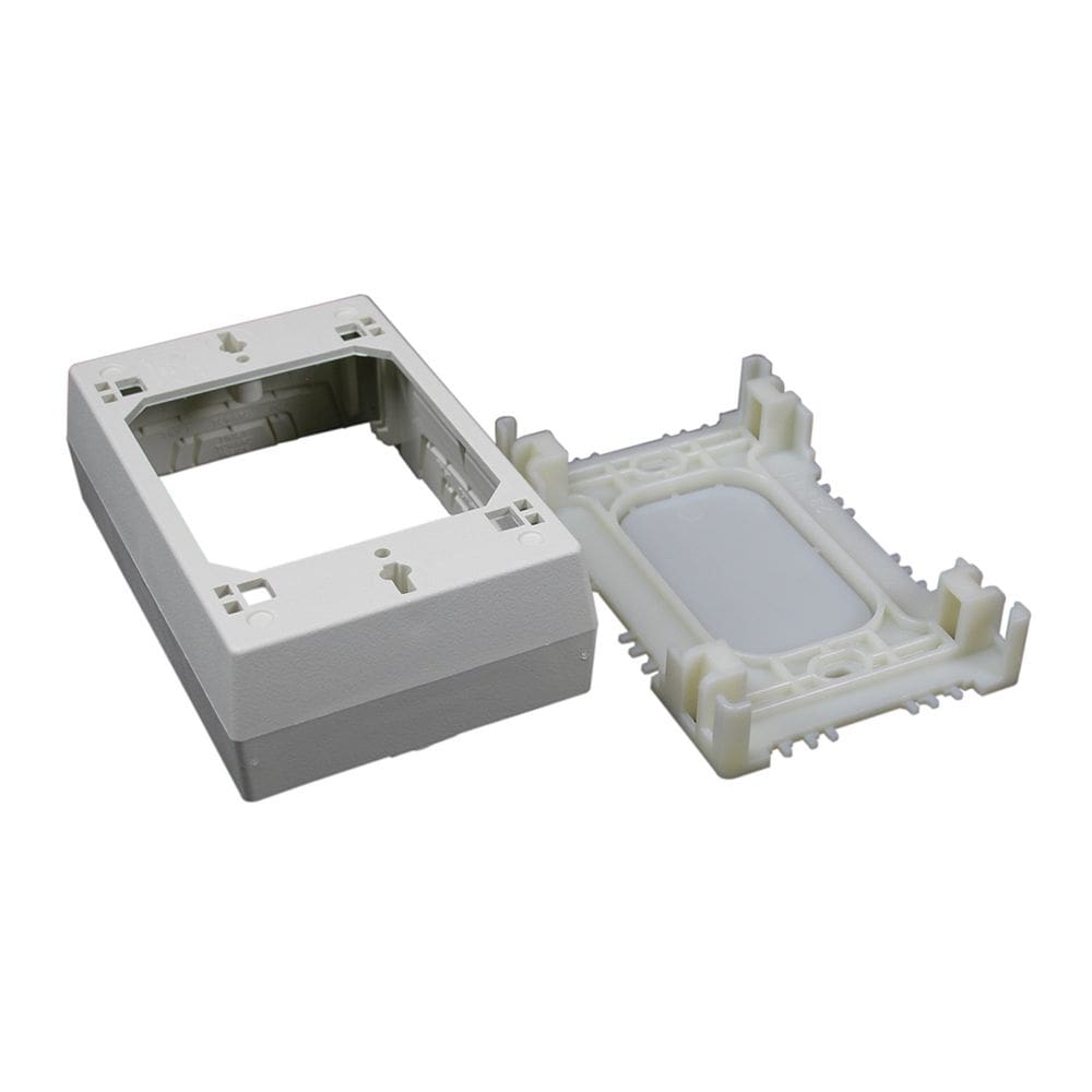 Caixa elétrica Caixa de saída Wiremold NM3 Ivory de 3,5 cm de profundidade