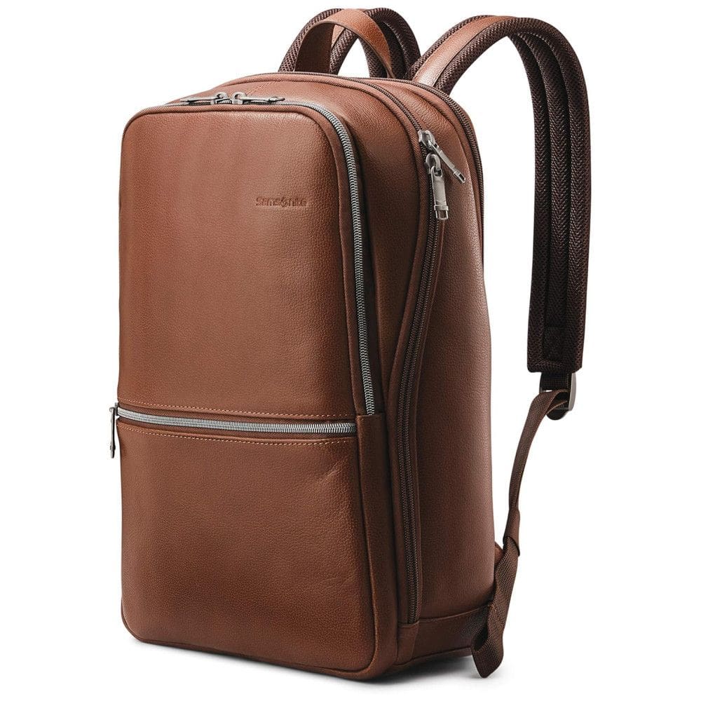 Mochila de Couro Clássico para Laptop, SAMSONITE 126036 1221, Marrom