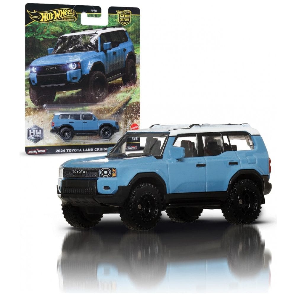 Hot Wheels Premium Car Culture Off Road 164 Scale DieCast 2024 Toyota Land Cruiser Vehicle with Real Riders Tires MetalMetal Body Chassis