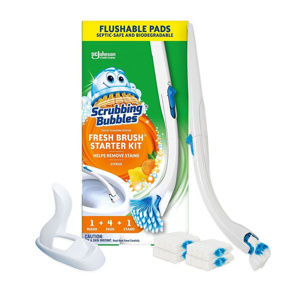 Escova para vaso sanitário, esfregando bolhas, 48 cm, kit inicial Citrus
