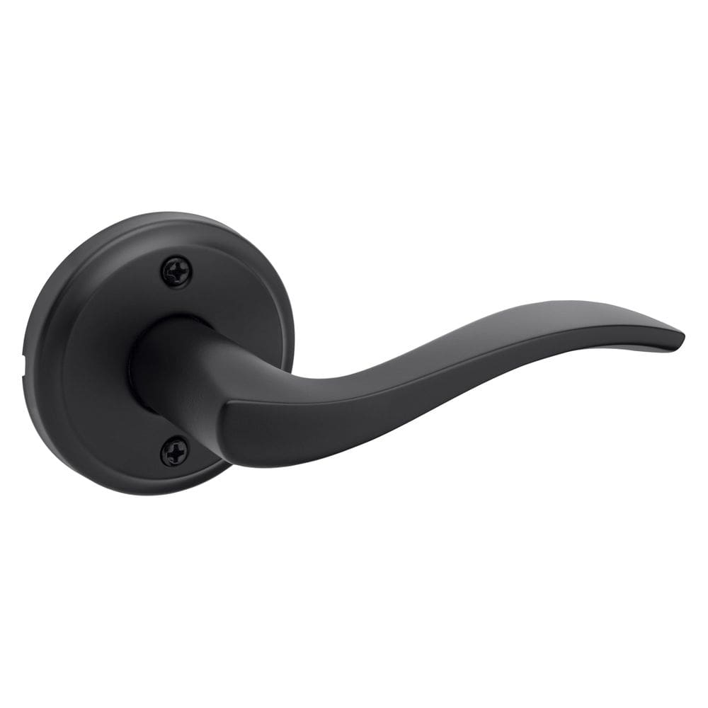 Maçaneta de porta fictícia Kwikset Sedona Matte Black Non-Turning