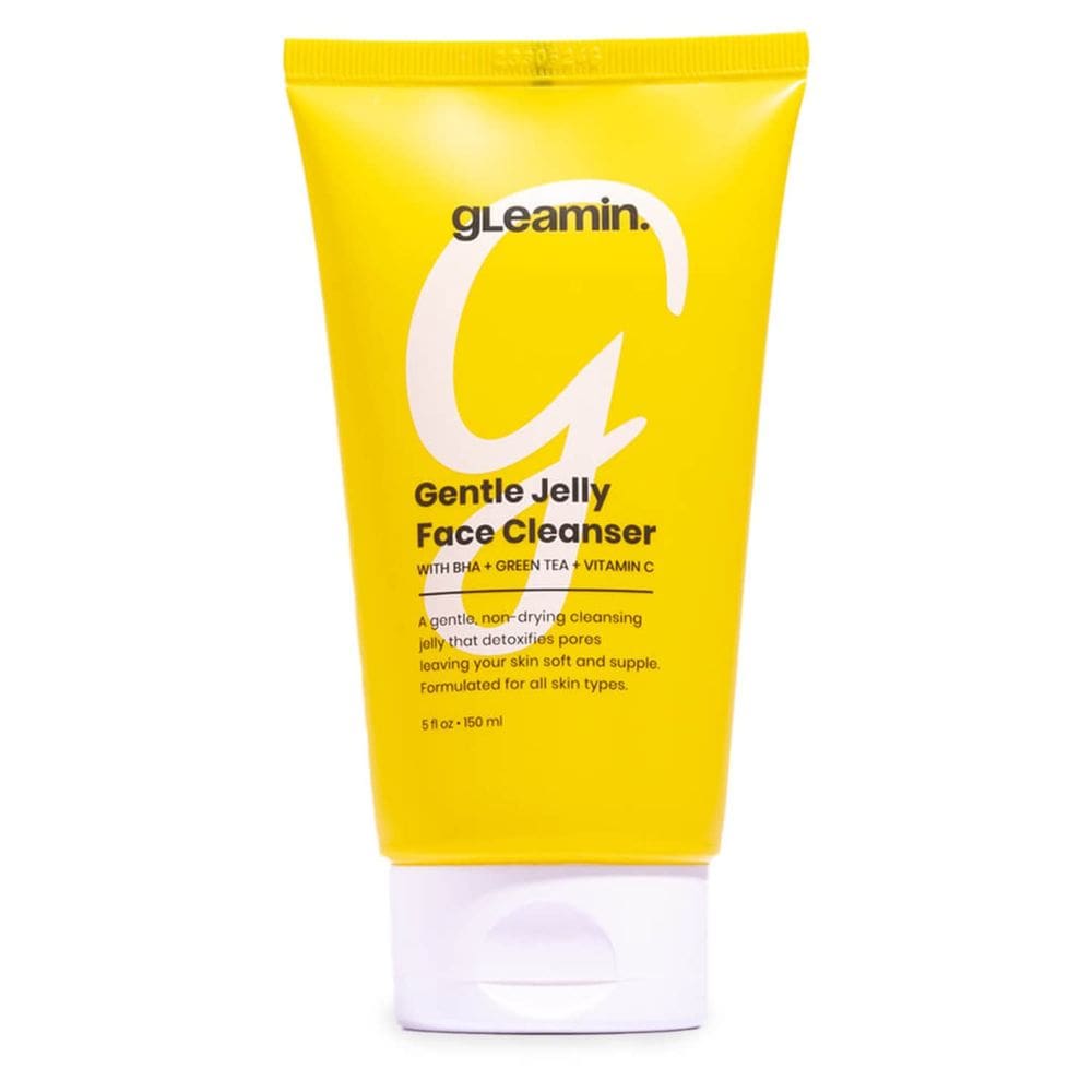 Limpador facial Gleamin Gentle Jelly com BHA, chá verde e Vit C