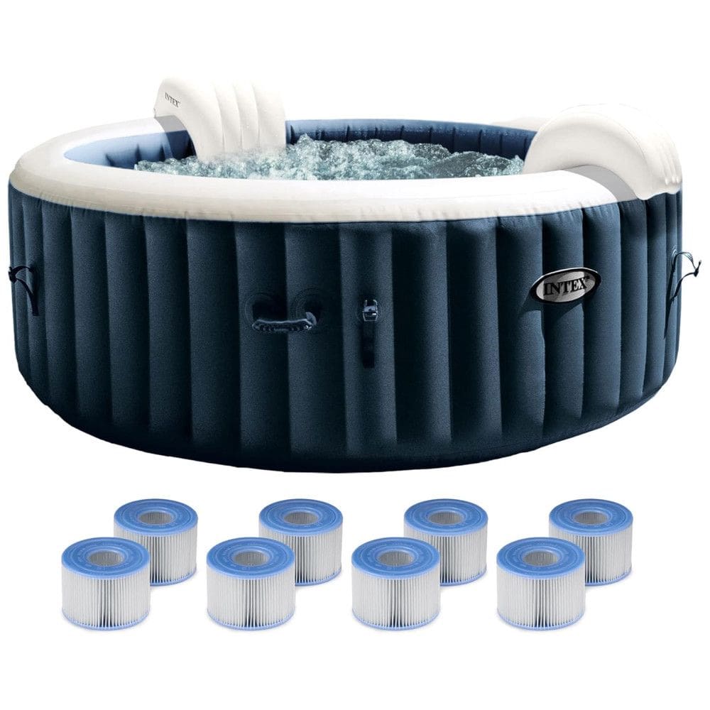 Spa Inflável Hidromassagem para 2 Pessoas com Filtros de Substituição Intex 28429EP, Azul