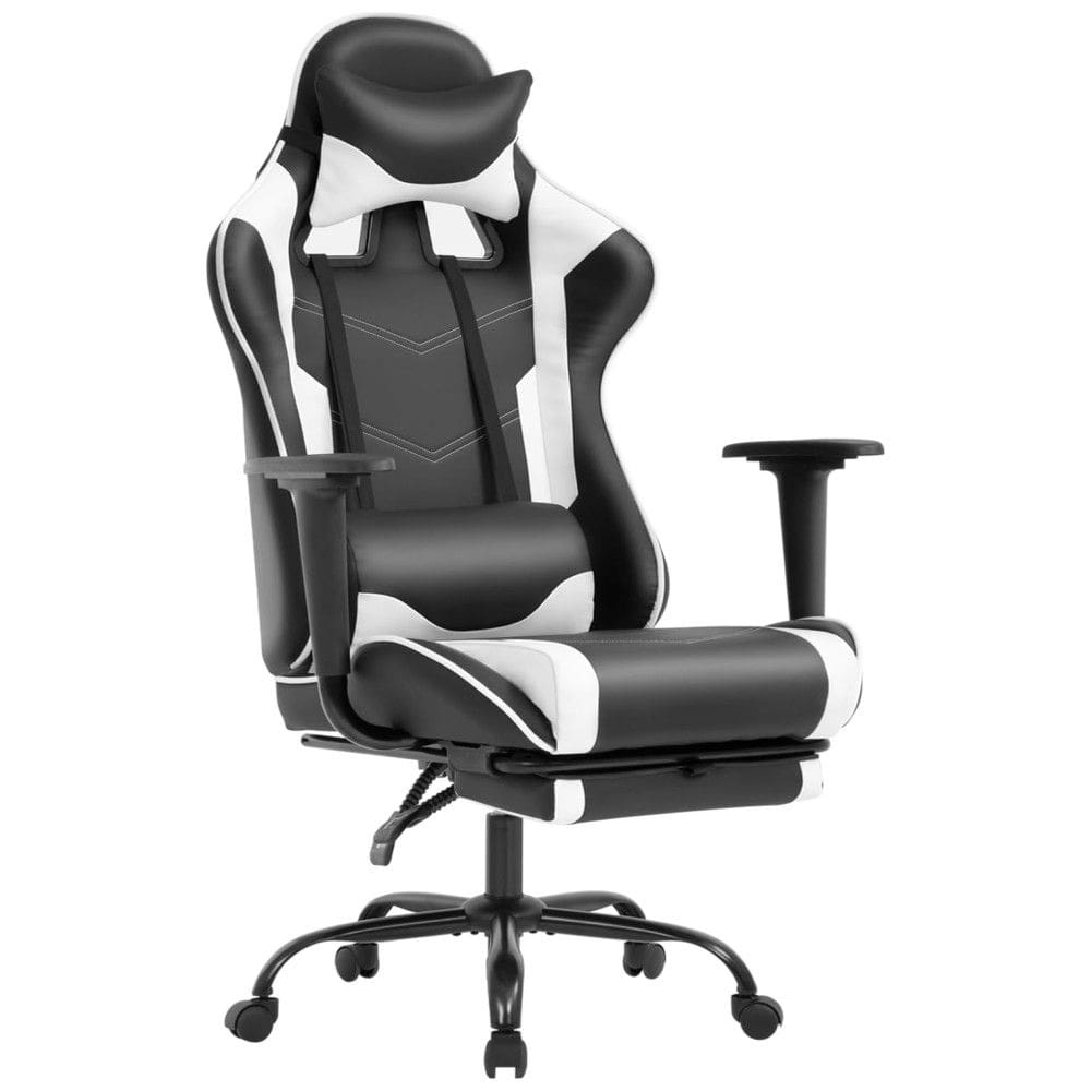Cadeira de Escritório Gamer Reclinável e Ergonômica com Apoio para Lombar, Branca, BESTOFFICE , Branco