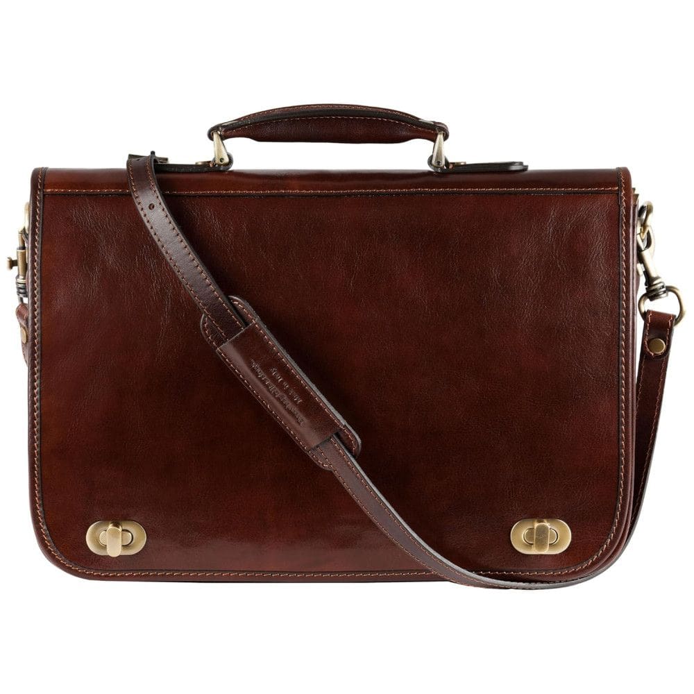 Bolsa, Pasta de Couro para Laptop, TIME RESISTANCE 5193401, Marrom