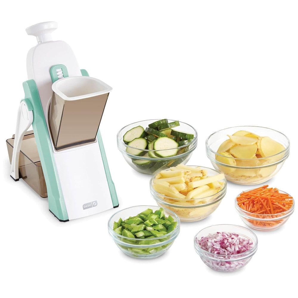 Picador de Legumes e Vegetais Ajustável 30 Predefinições, DASH DSM100, Azul turquesa