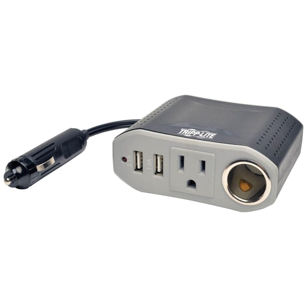Inversor de Potência Automotivo 100W,c, 1 Saída e 2 Portas USB, TRIPP LITE PV100USB, Cinza