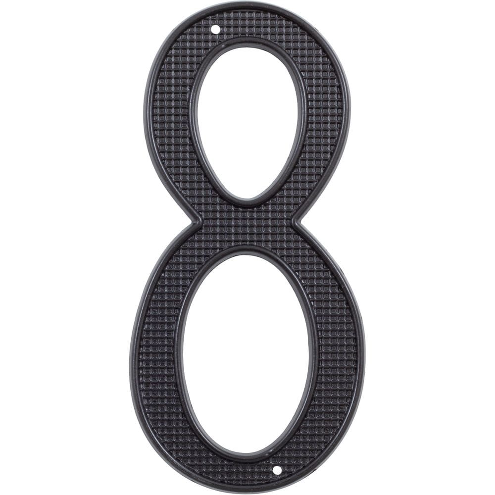 Número da casa Stone Harbor Hardware #8 10 cm preto fosco