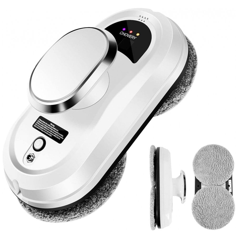 Robô Limpa Vidros Inteligente com Sucção Forte 5600PA e Controle Remoto, Bivolt, CHOVERY, Branco