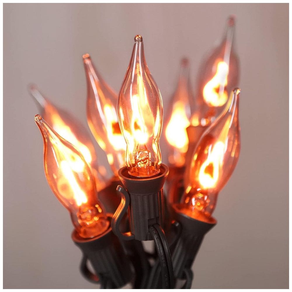 Pisca Pisca LED 3 Metros com Lâmpadas E12 para Decoração de Halloween, Laranja