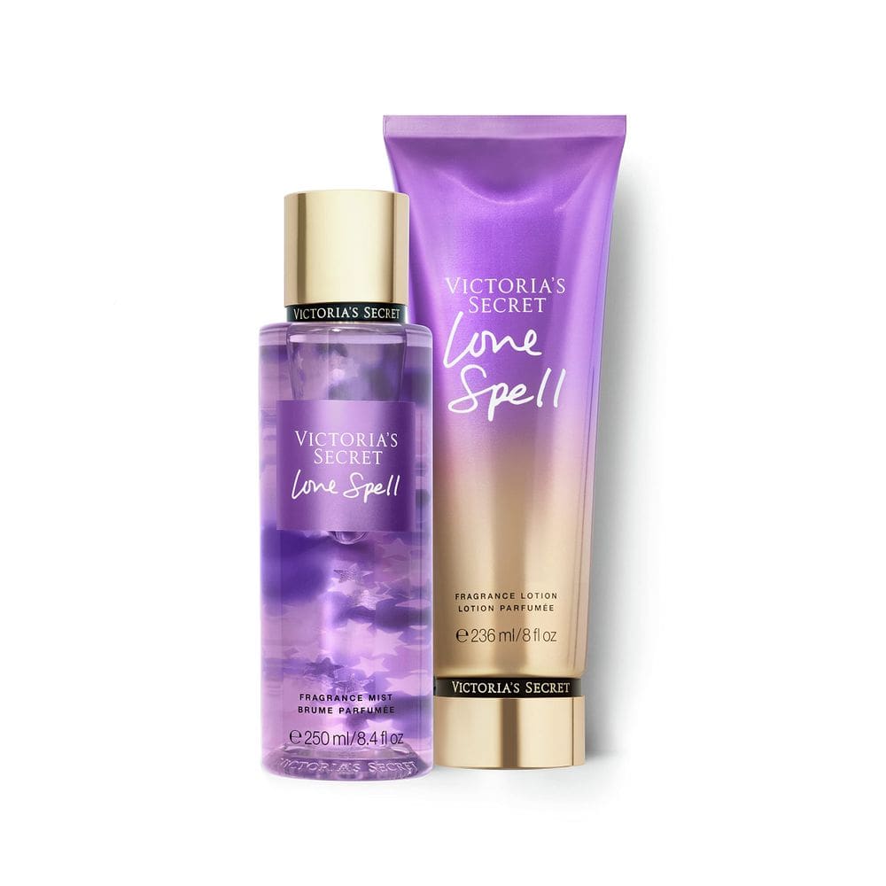 Conjunto de perfumes Victoria`s Secret Love Spell Mist & Lotion