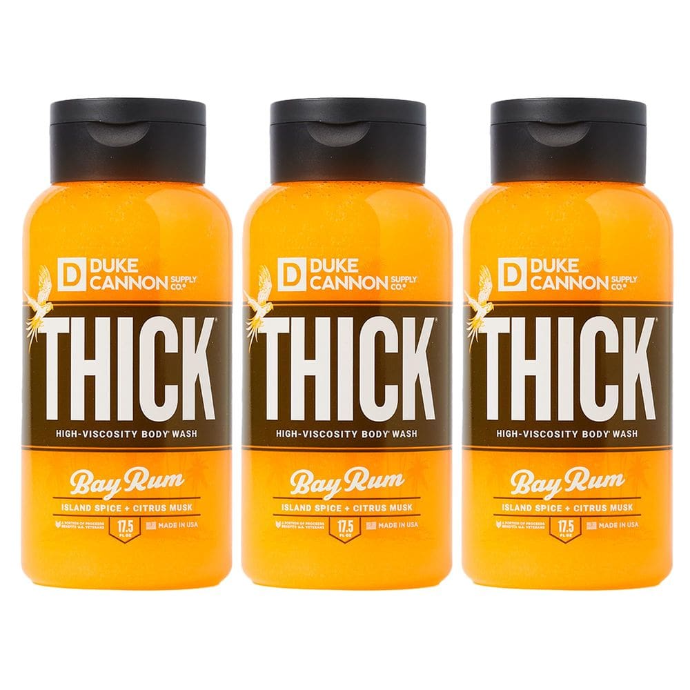 Sabonete líquido Duke Cannon THICK HIGH VISCOSITY Bay Rum 520 ml, pacote com 3