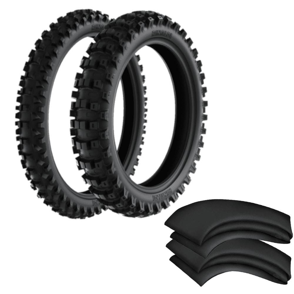 Kit Pneus Crf 230 Ttr 230 100/100-18 + 80/100-21 RS47 + Camaras 4mm Reforçadas Rinaldi