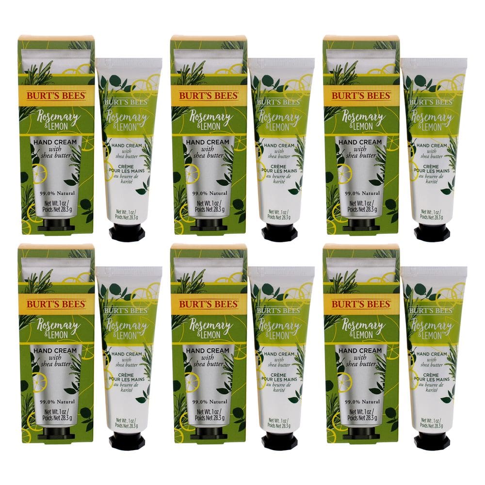 Creme para mãos Burts Bees Rosemary and Lemon, pacote com 6