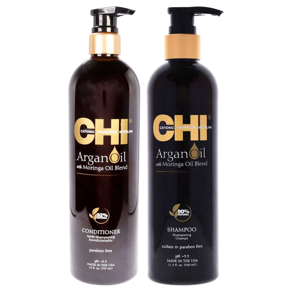 Kit de shampoo e condicionador CHI Óleo de argan com óleo de moringa