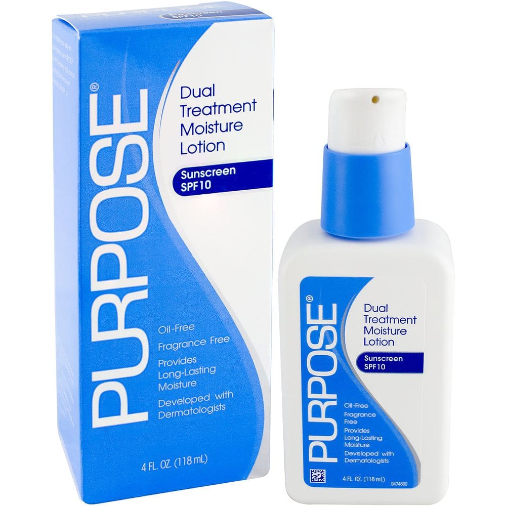 Loção hidratante PURPOSE Dual Treatment SPF 10, frasco de 120 ml