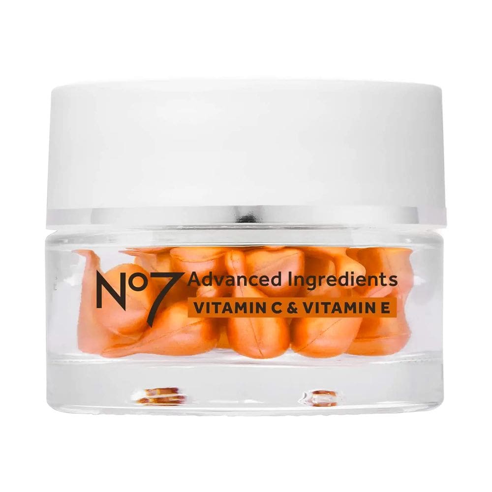 Cápsulas séricas de vitamina C e vitamina E No7 Advanced 30 unidades