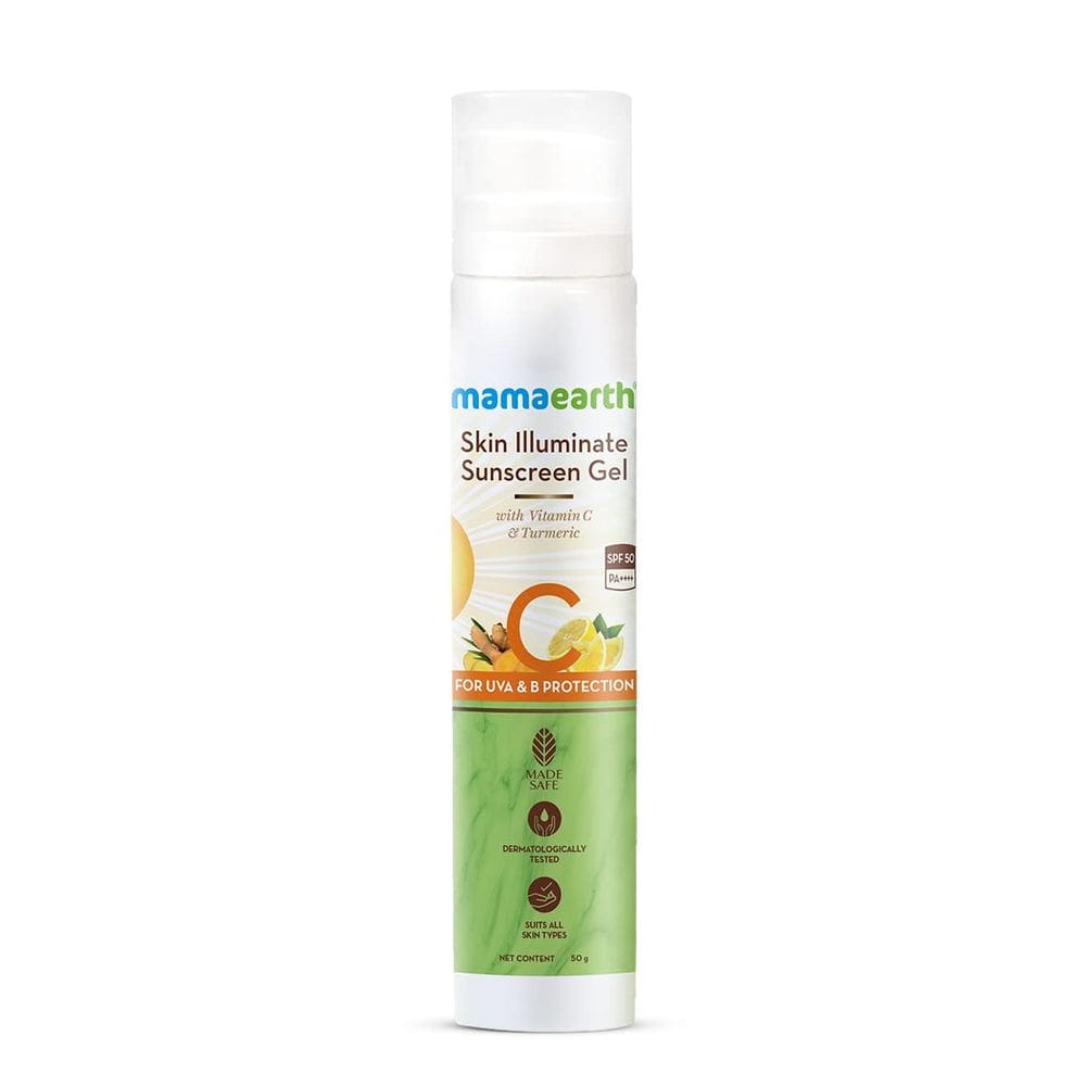 Gel protetor solar MAMAEARTH Skin Illuminate SPF 50 50g com vitamina C