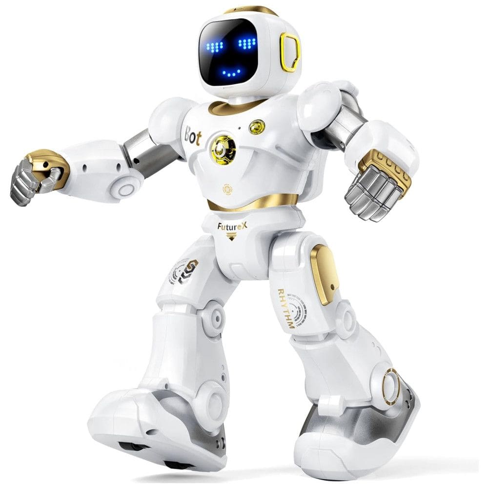 Brinquedo Robô Educativo Inteligente Eletrônico e Recarregável para Crianças 3 Anos ou Mais, RUKO, Branco