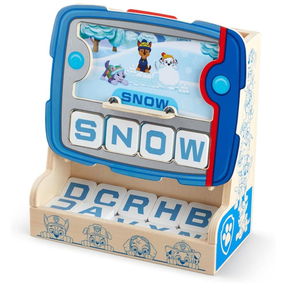 Jogo de Ortografia Patrulha Canina, Aprenda Letras e Pratique a Ortografia de Palavras para Crianças Acima de 4 Anos, Melissa & Doug