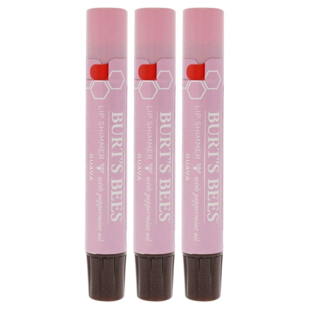 Lip Shimmer Burts Bees Guava, pacote com 3
