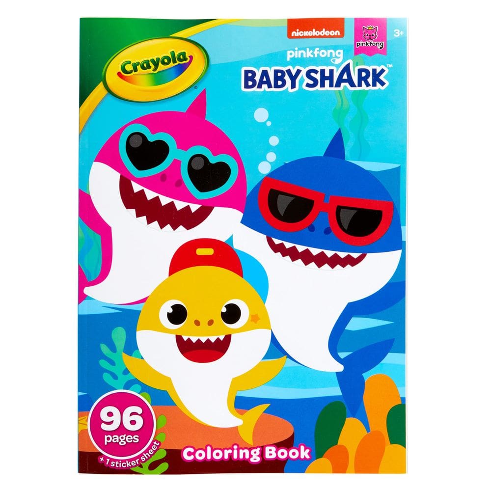 Livro para colorir Crayola Baby Shark 96 páginas com adesivos