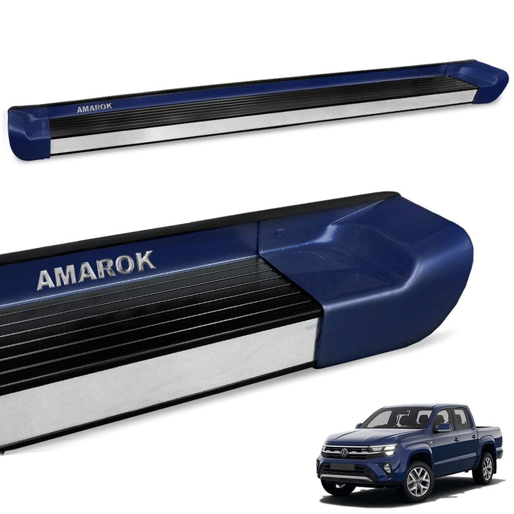 Estribo Lateral Amarok 2010 a 2025 Azul Atlantic Personaliza