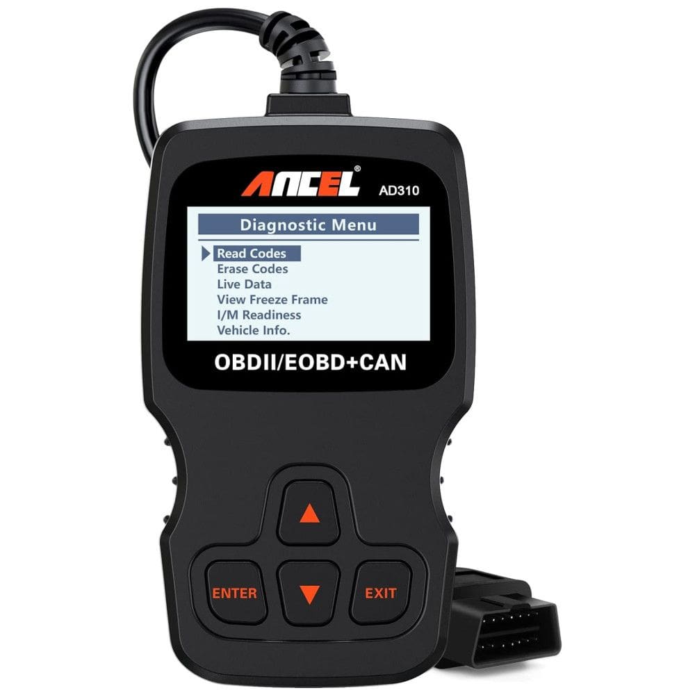 Scanner Automotivo Profissional com Diagnóstico OBD II, 12V, ANCEL AD310, Preto
