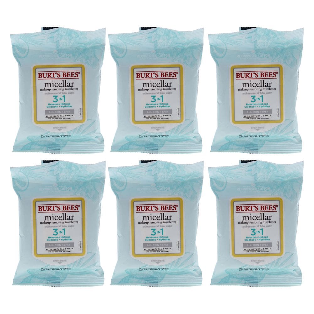 Toalhetes de remoção de maquiagem Burts Bees Micellar Coconut Lotus