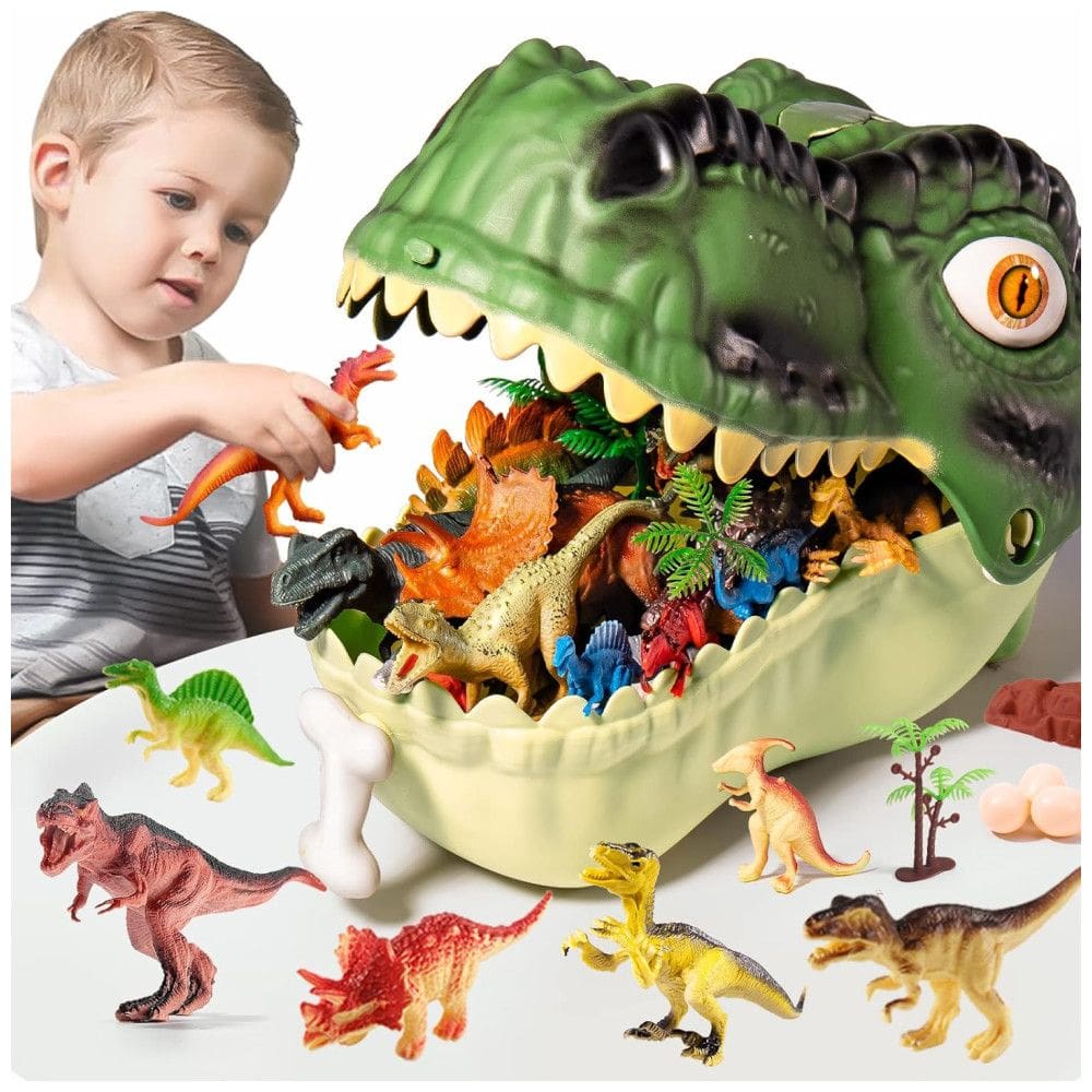 Kit Dinossauros Jurássicos Realistas Educacionais com Acessórios e 45 Peças para Crianças Acima de 3 Anos, RISUNTOY