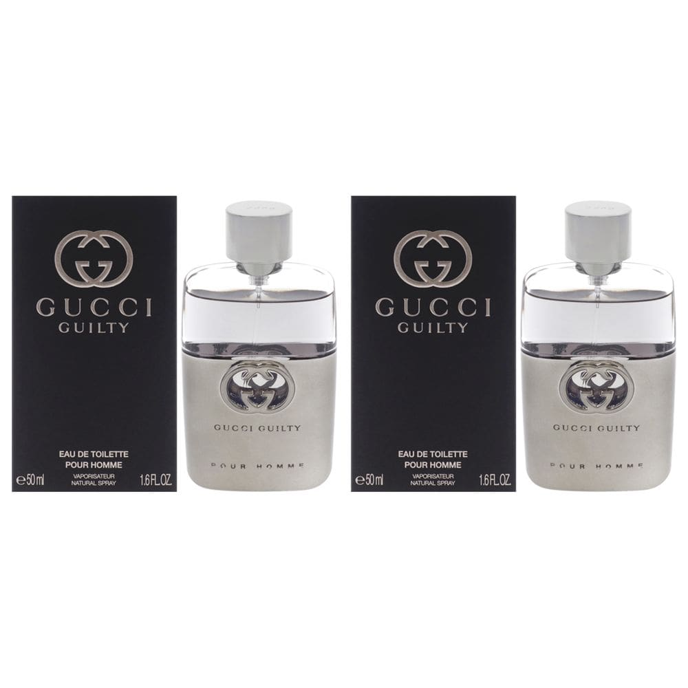 Perfume Gucci Guilty da Gucci para homens, 50 ml, spray EDT, pacote com 2
