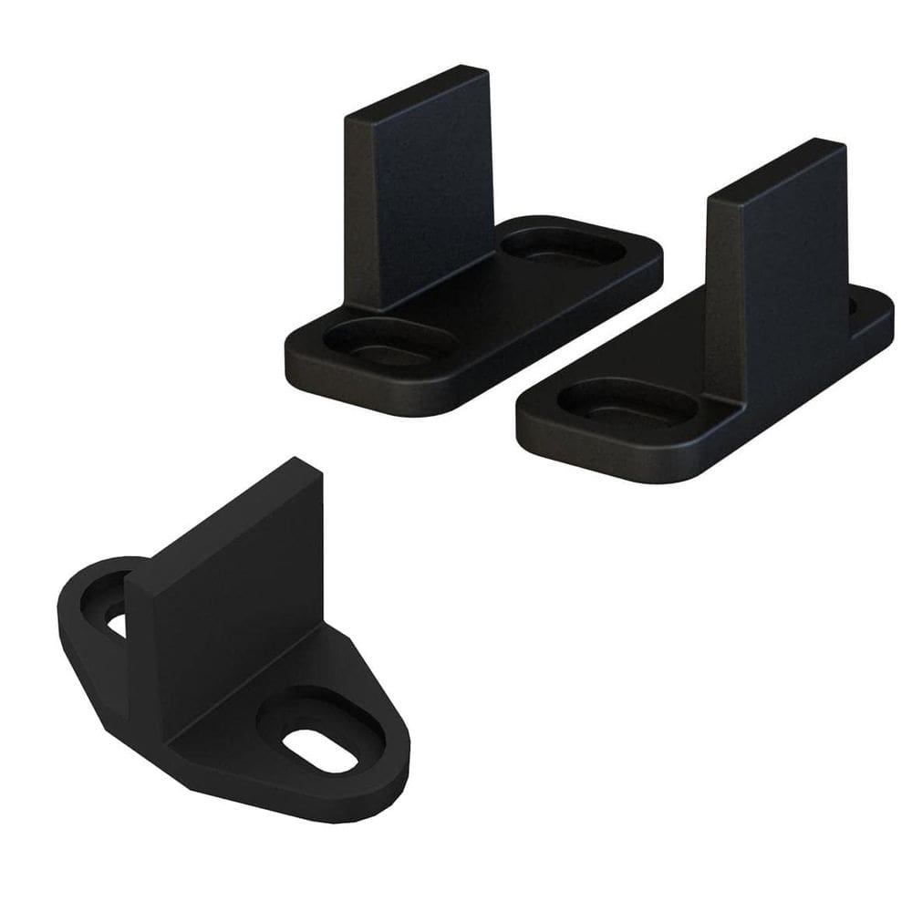 Conjunto de guias de piso Stone Harbor Hardware Black Plastic