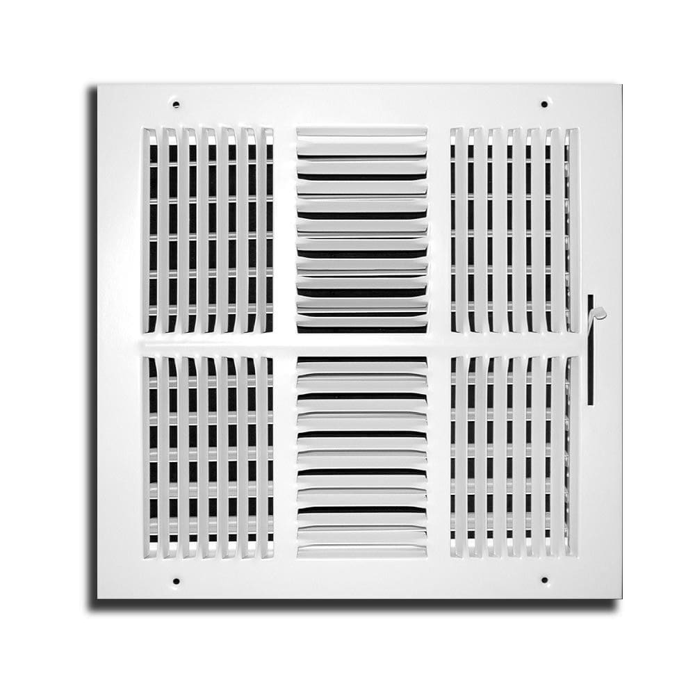 Registro de teto lateral de alimentação de 4 vias Truaire C104M 25x25cm