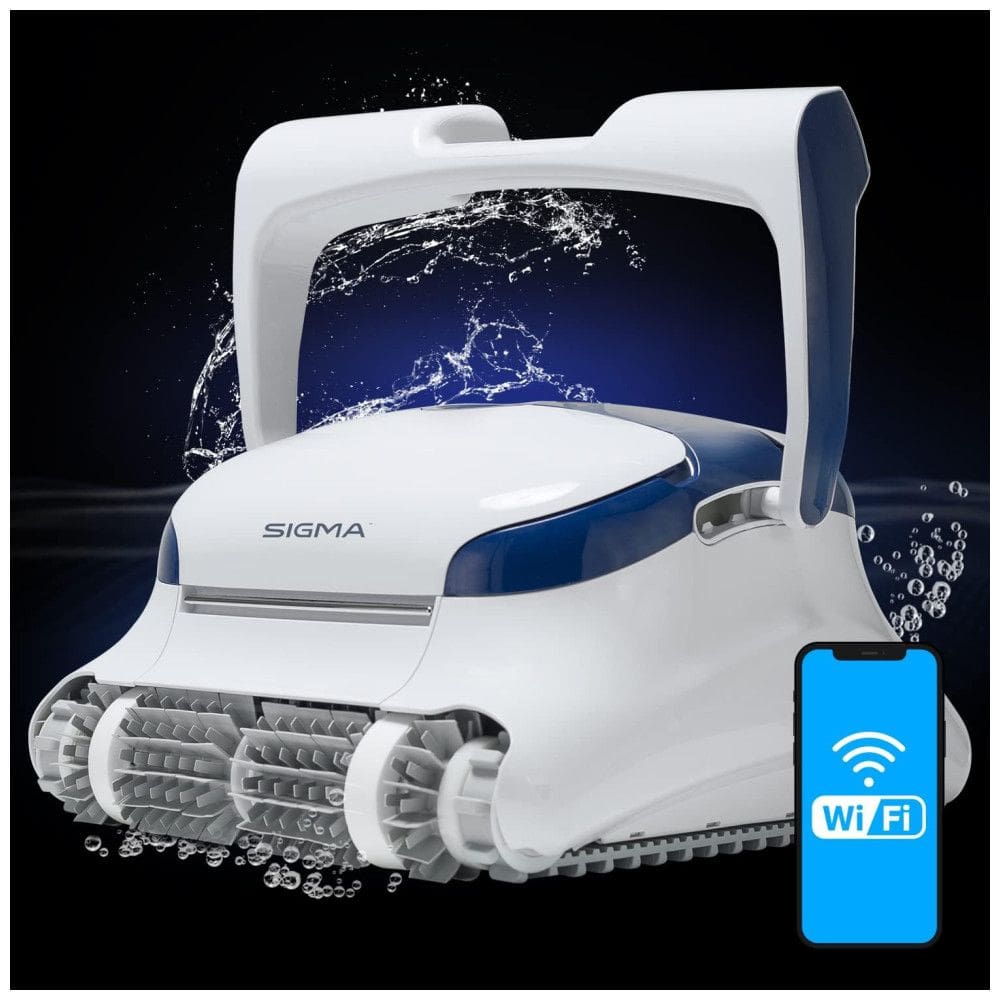 Robô Limpador de Piscina com Controle por APP, Giroscópio, Cronômetro Semanal e Limpeza de Linha de Água, Dolphin Sigma Robotic Pool