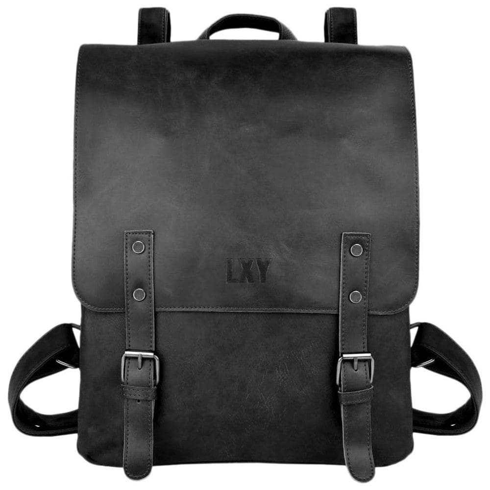 LXY Mochila de Couro Sintético para Laptop Vintage Unissex