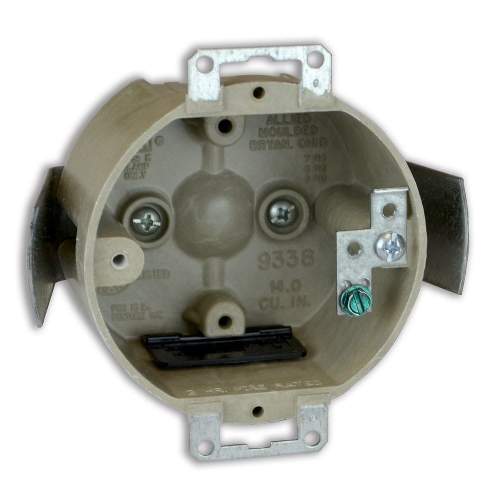 Caixa elétrica Allied Molded H9338 em fibra de vidro 9 cm de diâmetro