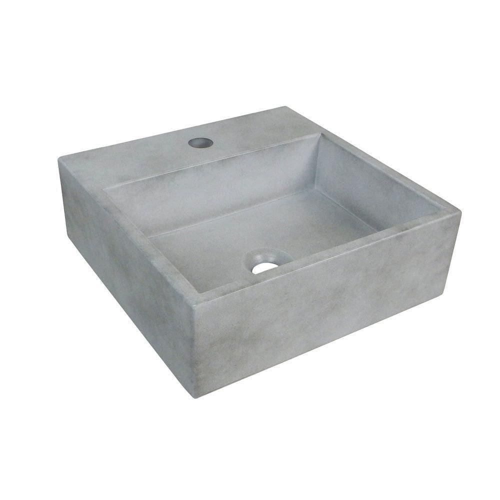 Cuba De Apoio Banheiro Onix Pedra 40x40cm Concreto