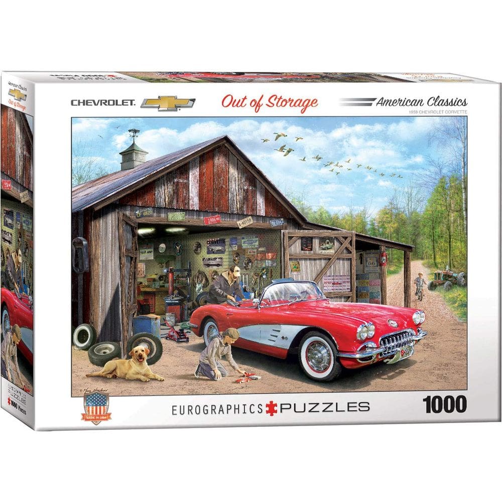 Quebra-cabeça EuroGraphics Out of Storage 1959 Corvette 1000 unidades