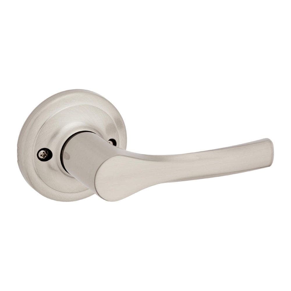 Maçaneta de porta Kwikset Henley Dummy Satin Nickel Non-Turning