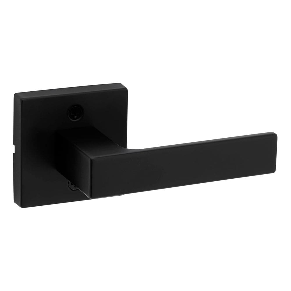 Maçaneta de porta Kwikset Singapore Dummy Black com Microban