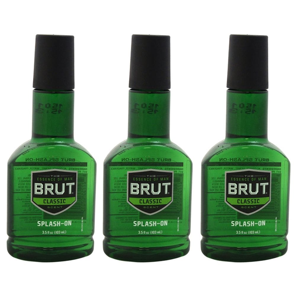 Perfume Brut Splash-On, fragrância autêntico de 90 ml - pacote com 3