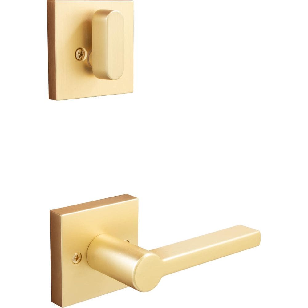 Alavanca de porta Stone Harbor Hardware Vienna Satin Brass Square Rosette