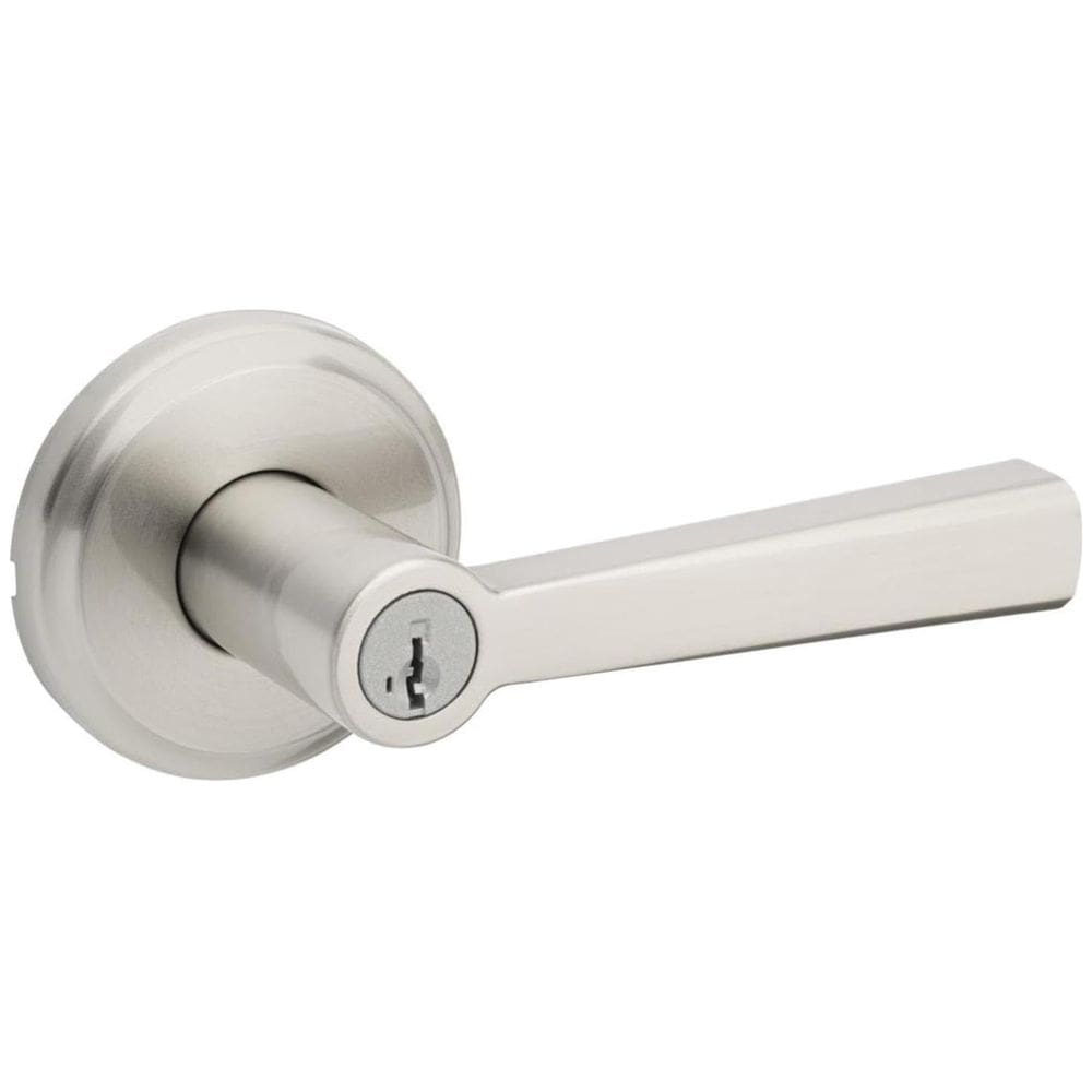 Fechadura de porta Kwikset 740TDL-15S Trafford Lever Satin Nickel